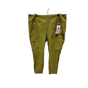 Athleta Light Olive Headlands Hybrid Cargo Tight Legging Pant Women Size 22